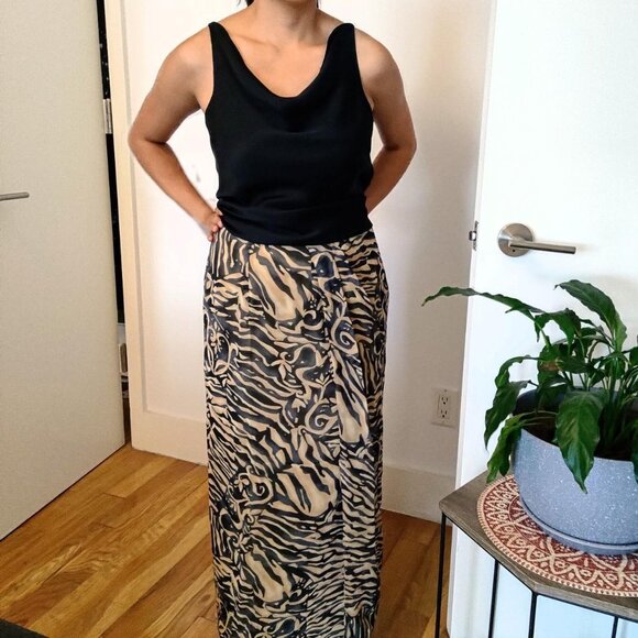 Vintage Georgiou Studio mid-length skirt, animal print (size 0-2) - Picture 10 of 13
